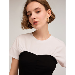 Motivi - Camiseta detalle bustier - Blanco