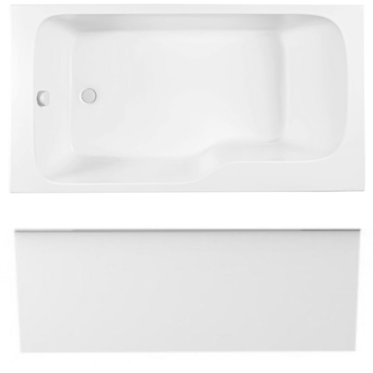 Pack baignoire bain douche 160 x 85 Malice version gauche + tablier en niche