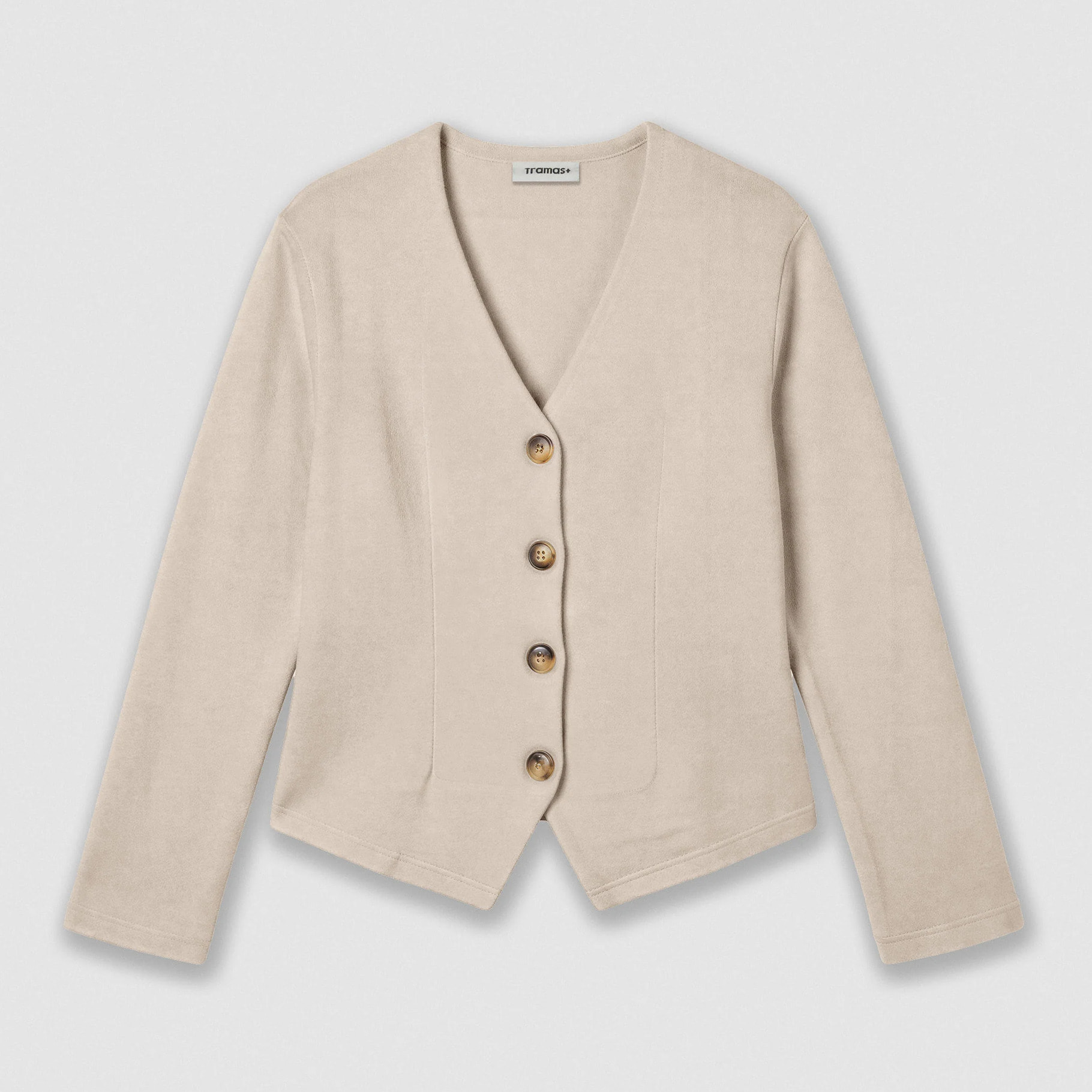 Set chaqueta pantalón angorina beige