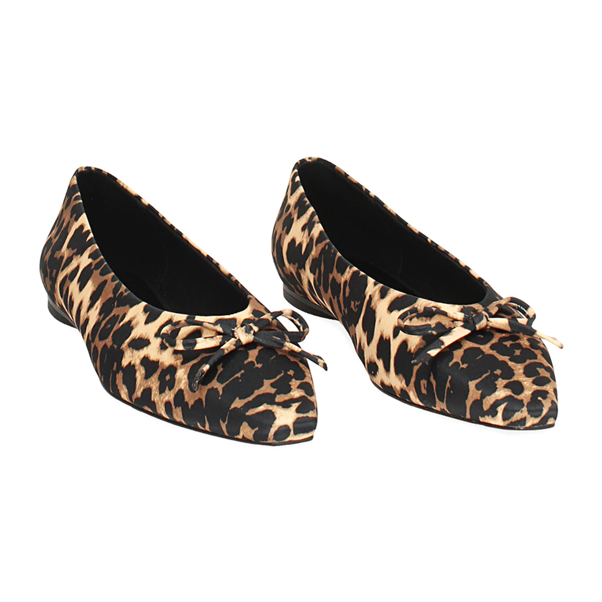 Ballerine donna leopardate in raso