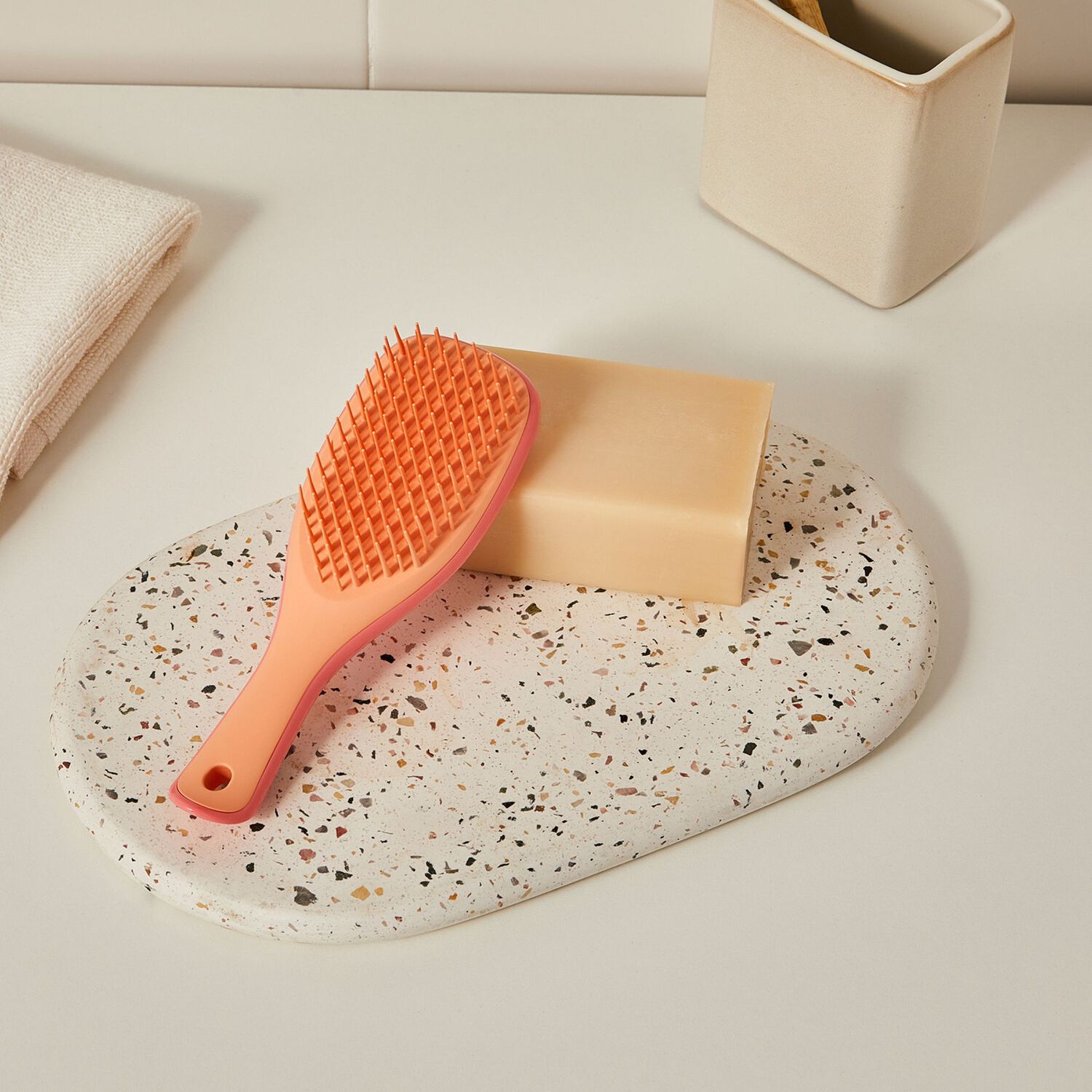Mini The Ultimate Detangler - Brosse à Cheveux Salmon Pink and Apricot