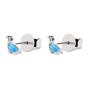 Pendientes Dino Brontosaurus Sky Plata