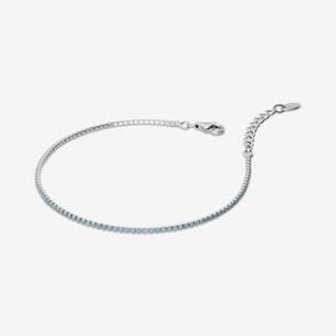 Bracciale Tennis con Cubic Zirconia Blu 1.2mm