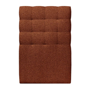 Lit avec tête de lit capitonnée bouclette et sommier kit Ep14