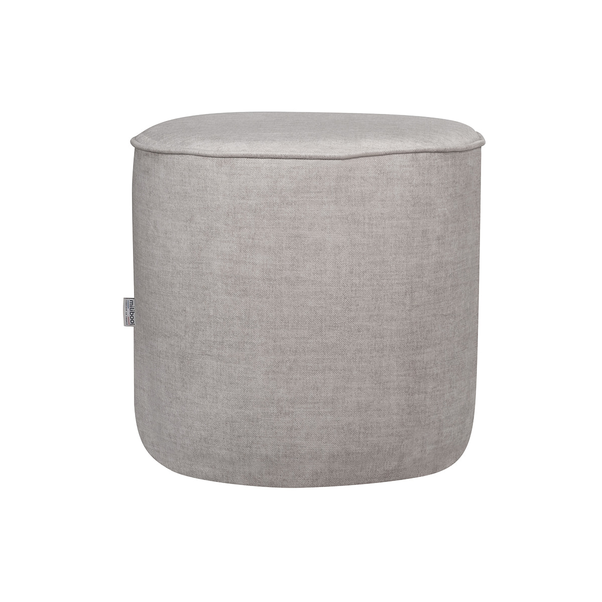 Pouf rond en tissu beige D40 cm COQ