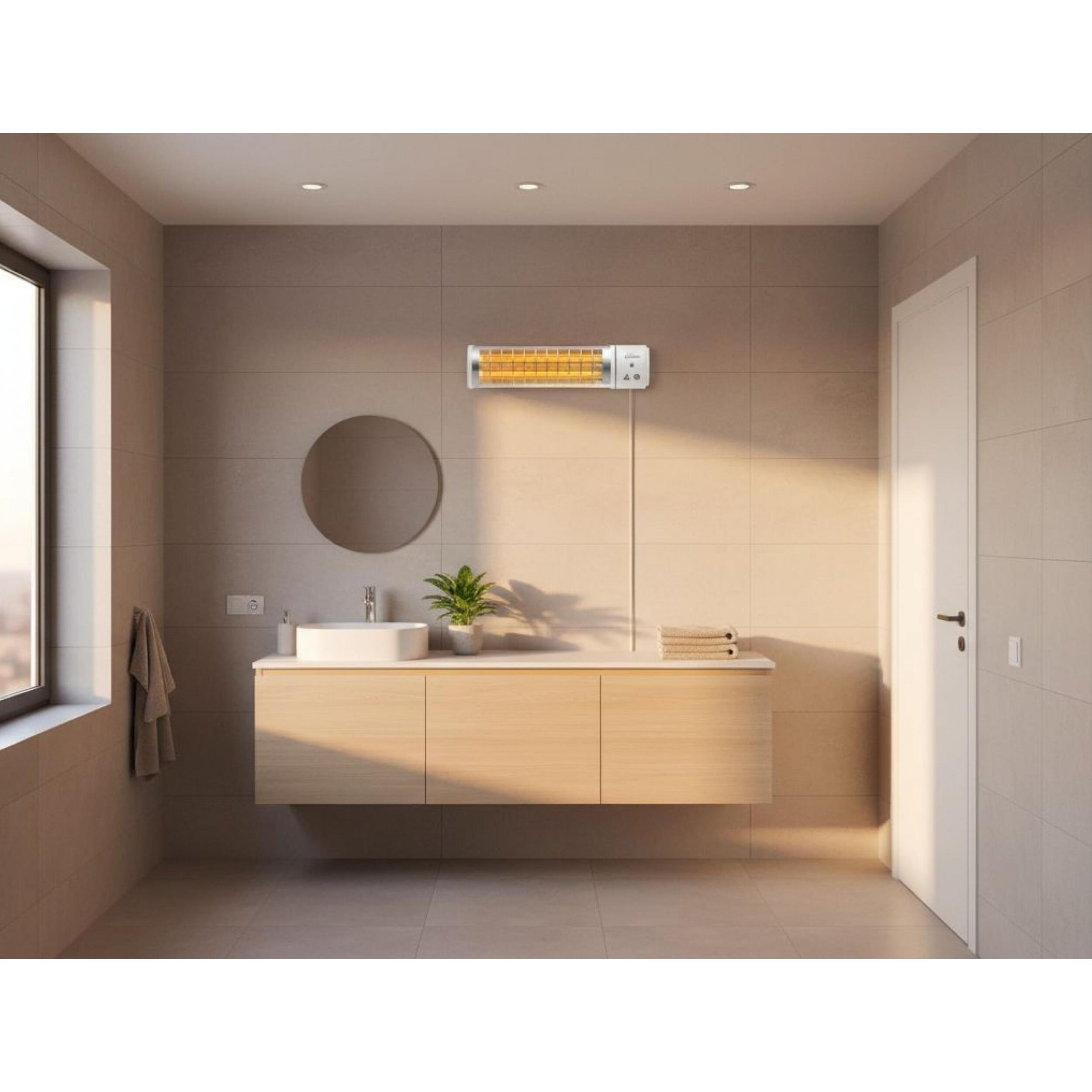 Chauffage halogène 1200W pour salle de bain