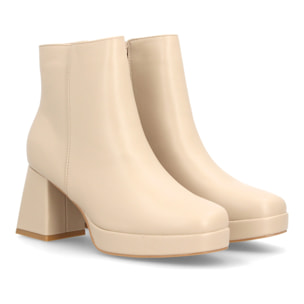 Botines plataforma con tacón ancho para mujer