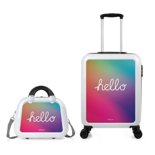 Juego De Maletas Pc Itaca Base Blanco Blanco Hello