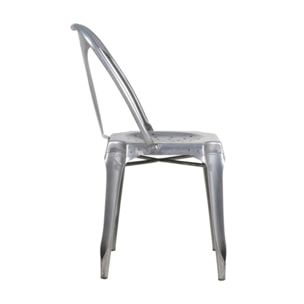 Chaise industrielle vintage en métal empilable - STEAL