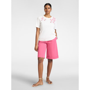 Elena Mirò - Bermudas sartoriales en mezcla de algodón - Fuchsia