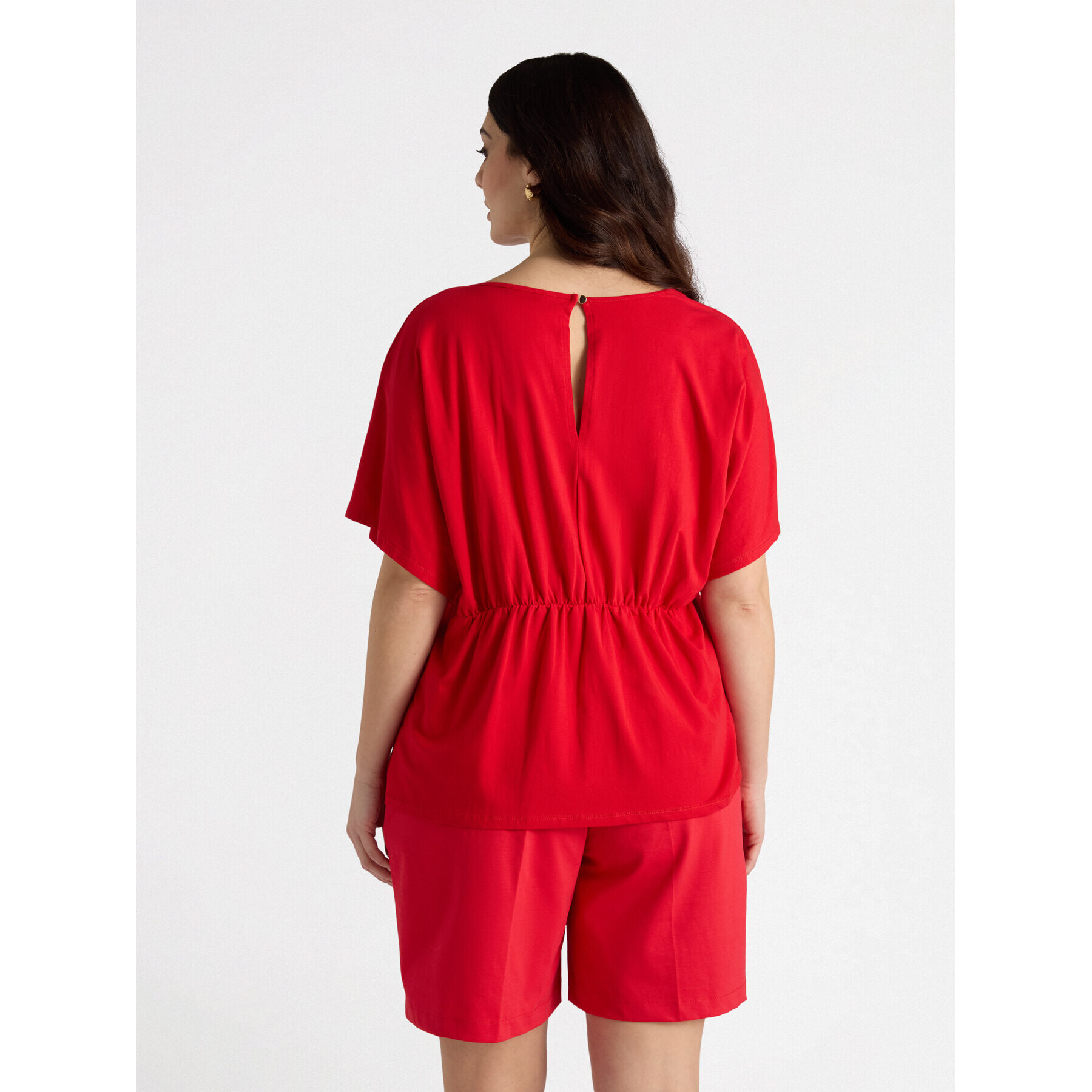 Fiorella Rubino - T-shirt con pieghe laterali - Rosso