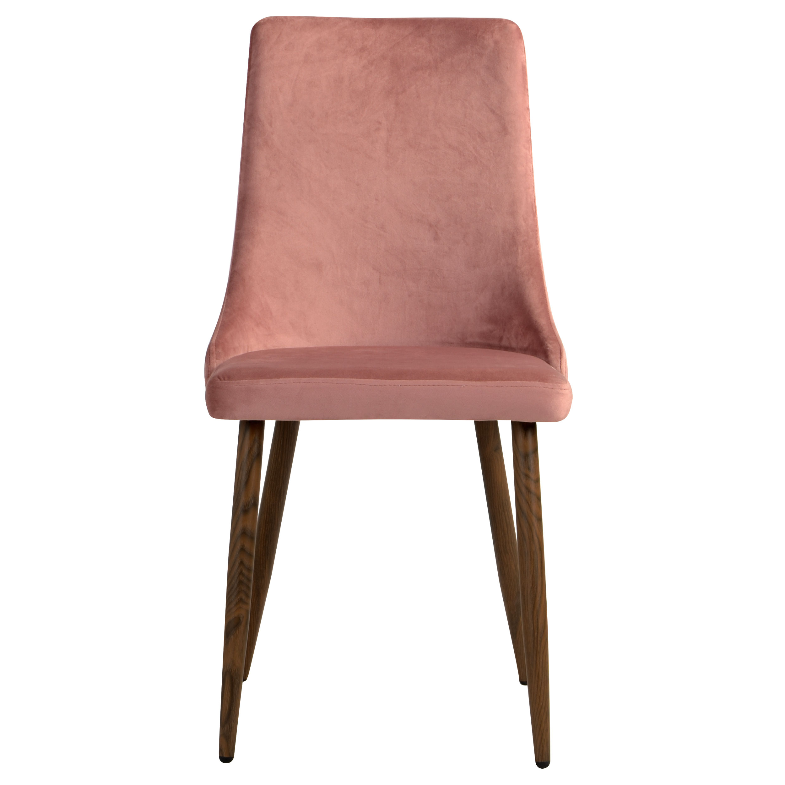 Chaise Vinni en velours rose (lot de 2)