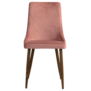 Chaise Vinni en velours rose (lot de 2)