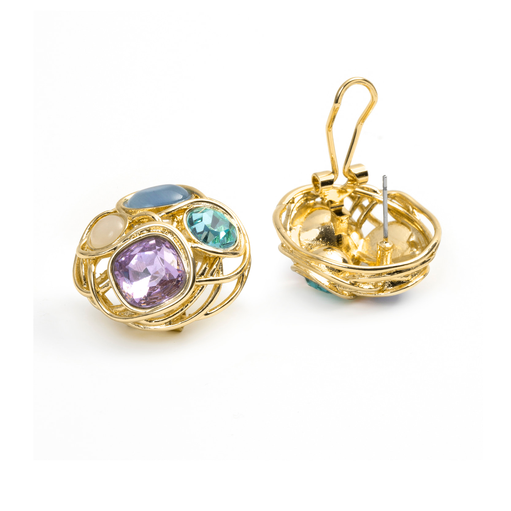 Pendientes Mankao acabado oro amarillo 18k