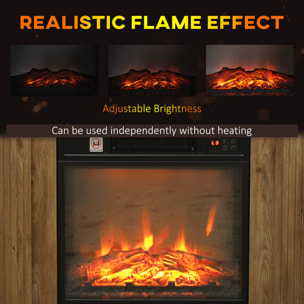 Cheminée électrique style montagnard aspect bois - niche, télécommande, timer - max. 1800W