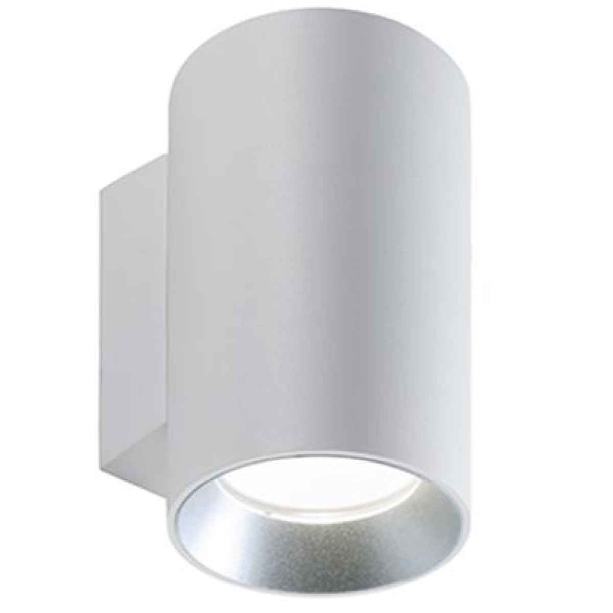Show - Applique Cilindrico Da Parete A Led 20W+20W A Luce Doppia Calda Colore Bianco