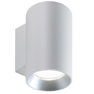 Show - Applique Cilindrico Da Parete A Led 20W+20W A Luce Doppia Calda Colore Bianco