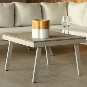 Salon de jardin 6 places en aluminium beige  CALVI