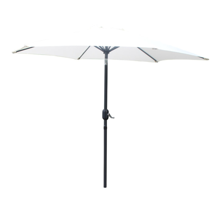 Parasol droit rond 2,5 x 2,5 m écru EMMA