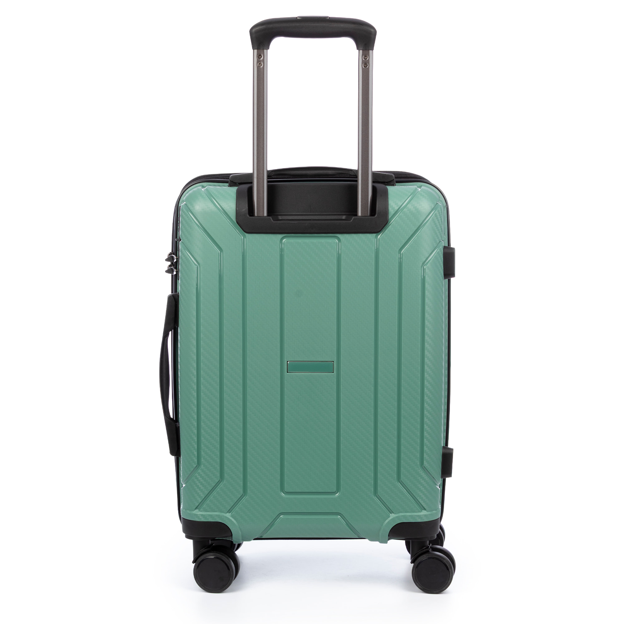 Set di 3 valigie trolley espandibili in PP resistente alla rottura. Chiusura TSA numerica, 4 ruote girevoli doppie a 360°.