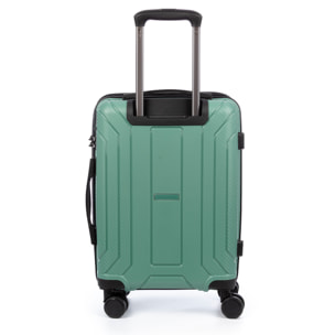 Set di 3 valigie trolley espandibili in PP resistente alla rottura. Chiusura TSA numerica, 4 ruote girevoli doppie a 360°.