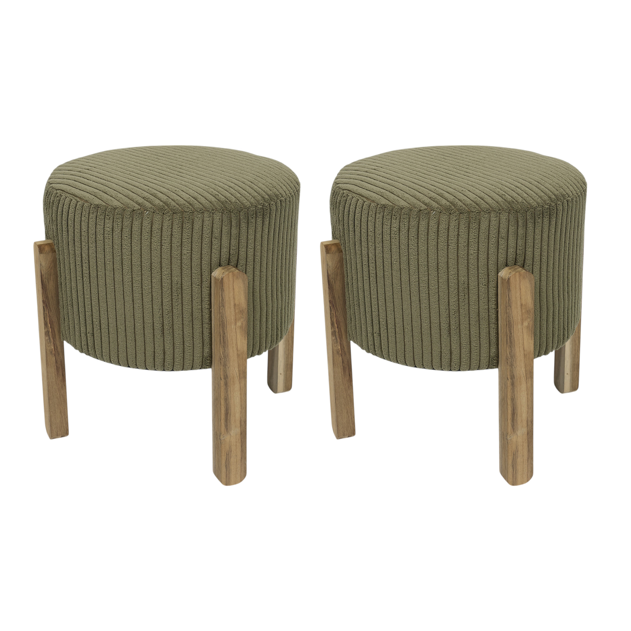 Tabouret Cotele Scott Vert - Lot De 2