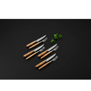 Ensemble de 8 couverts Foresta en Chêne