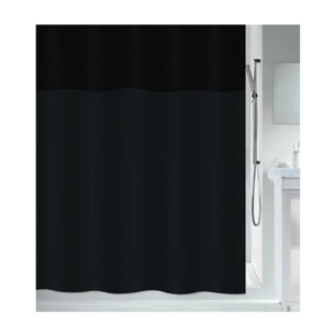 Rideau de douche Polyester URBANKO 180x200cm Noir Spirella