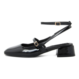 Slingback Donna colore Nero-Altezza tacco:4cm