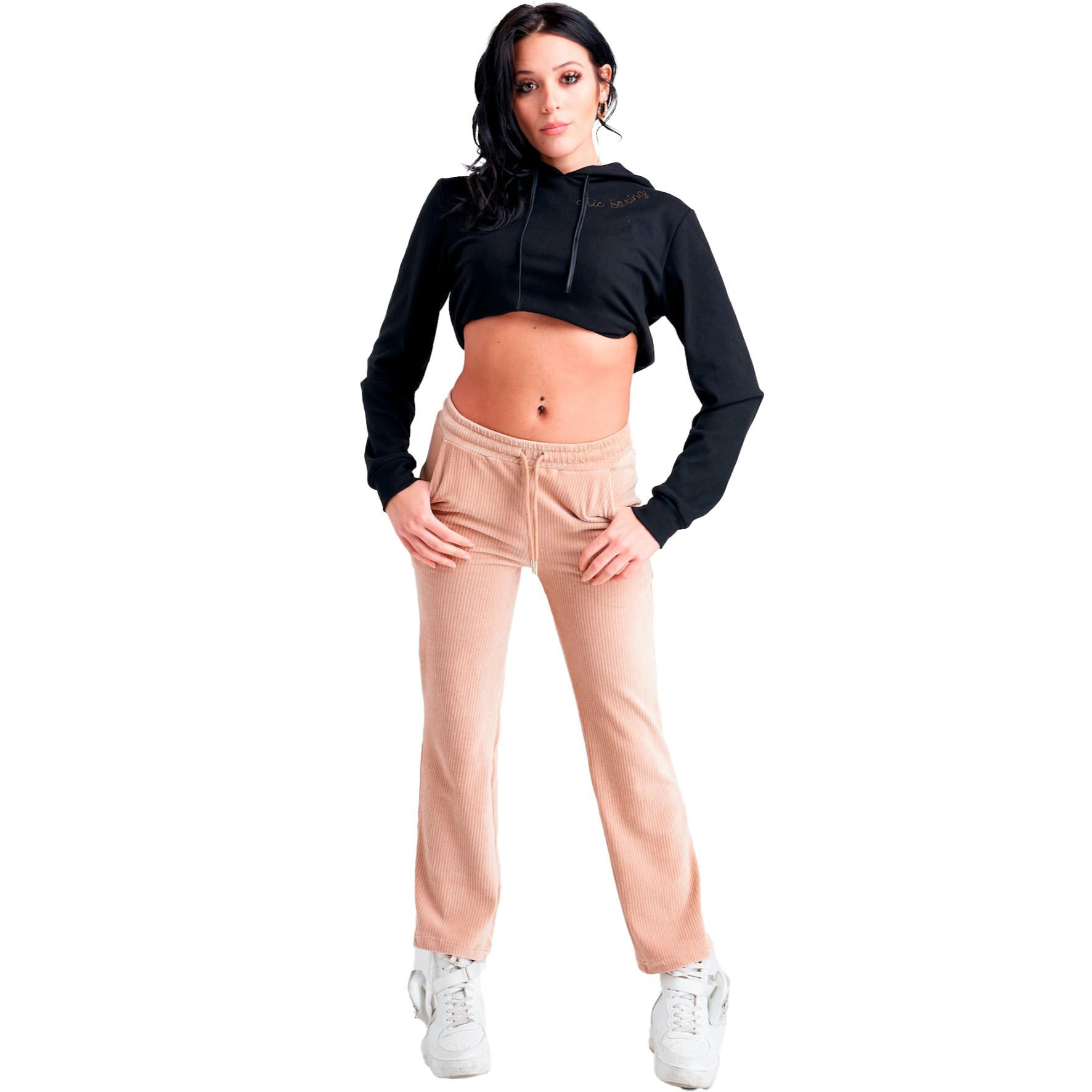 Pantalón de terciopelo de mujer Chic Boxing