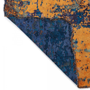 ATINOU Tapis salon kilim, Forme originale, Tissé à la main