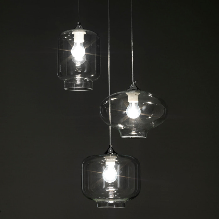 Tomasucci Lampadario 3 luci SAKY CLEAR multicolore