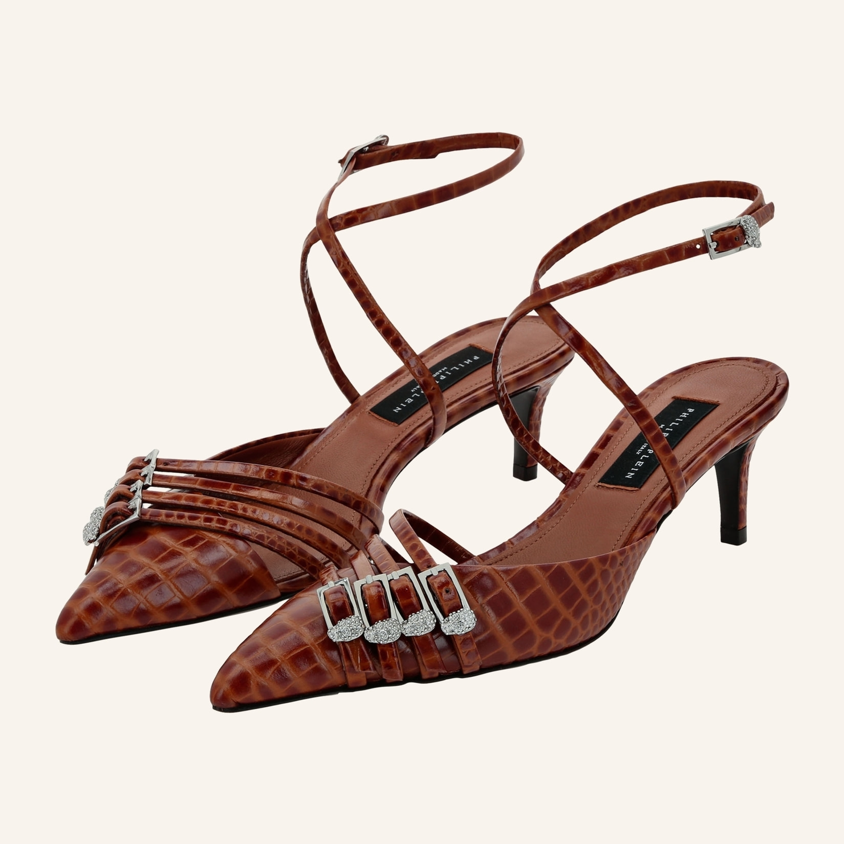 PHILIPP PLEIN Tacones bajos Slingback COCCO