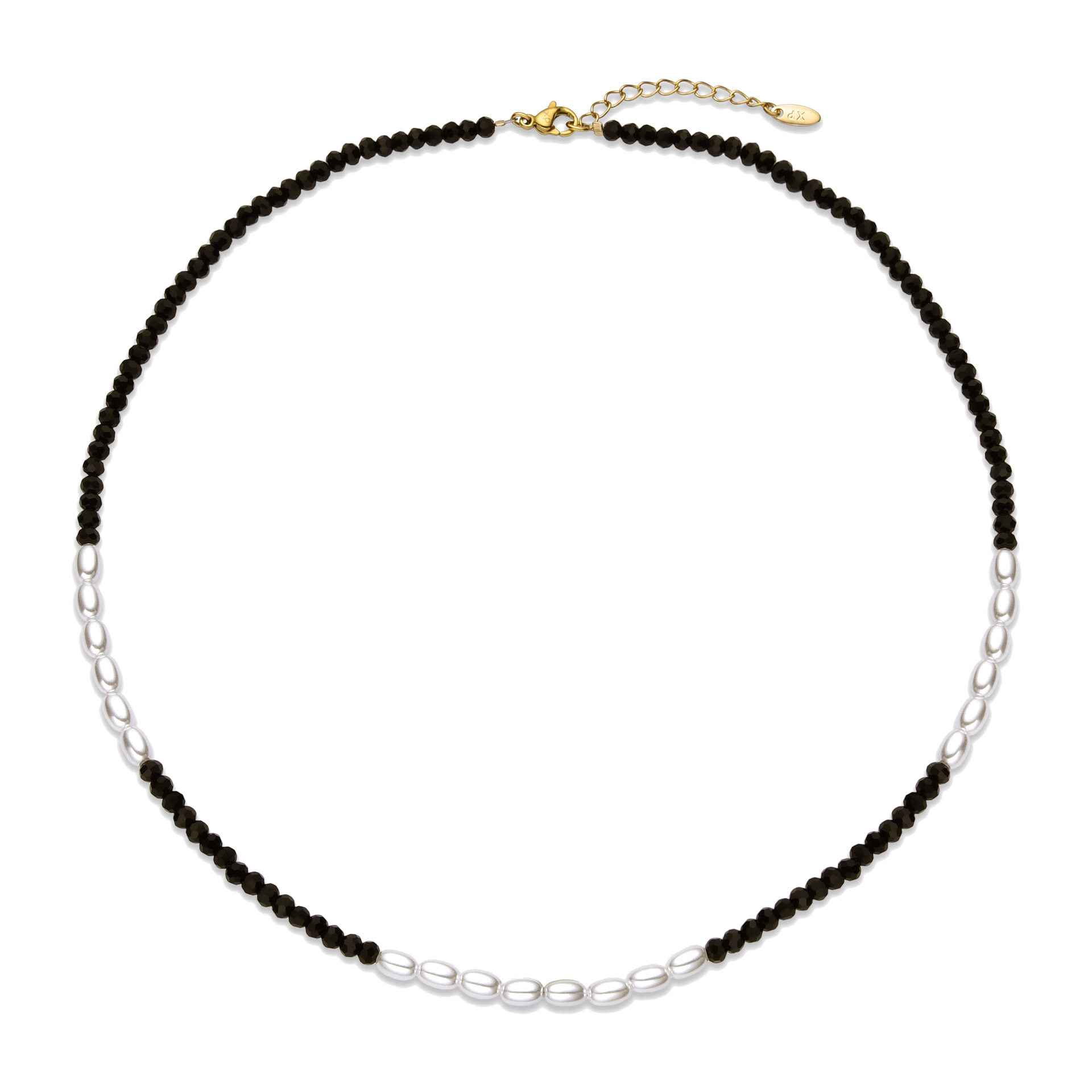 Collar con Perla Blanca acabado plata