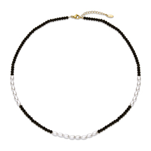Collar con Perla Blanca acabado plata