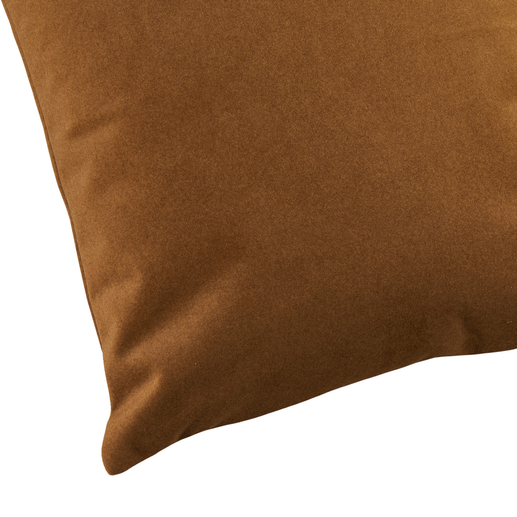 Coussin velours  - Effet peau de pêche - Cuivre
