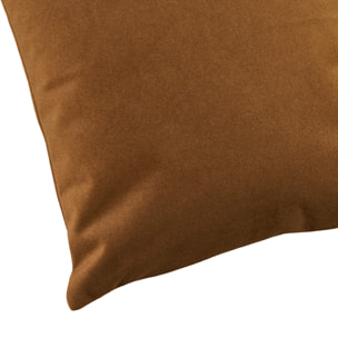 Coussin velours  - Effet peau de pêche - Cuivre