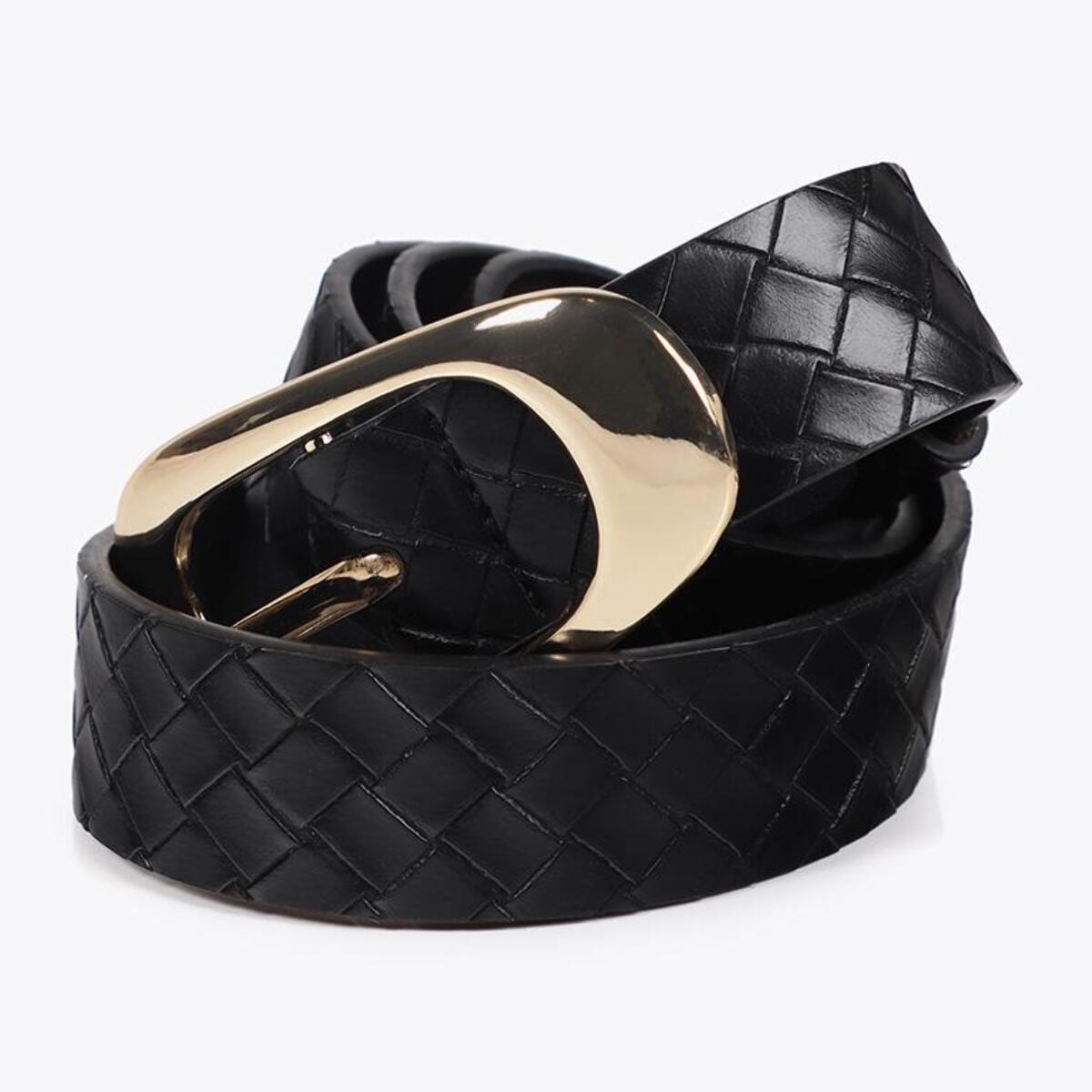 Cintura intrecciata effetto pelle