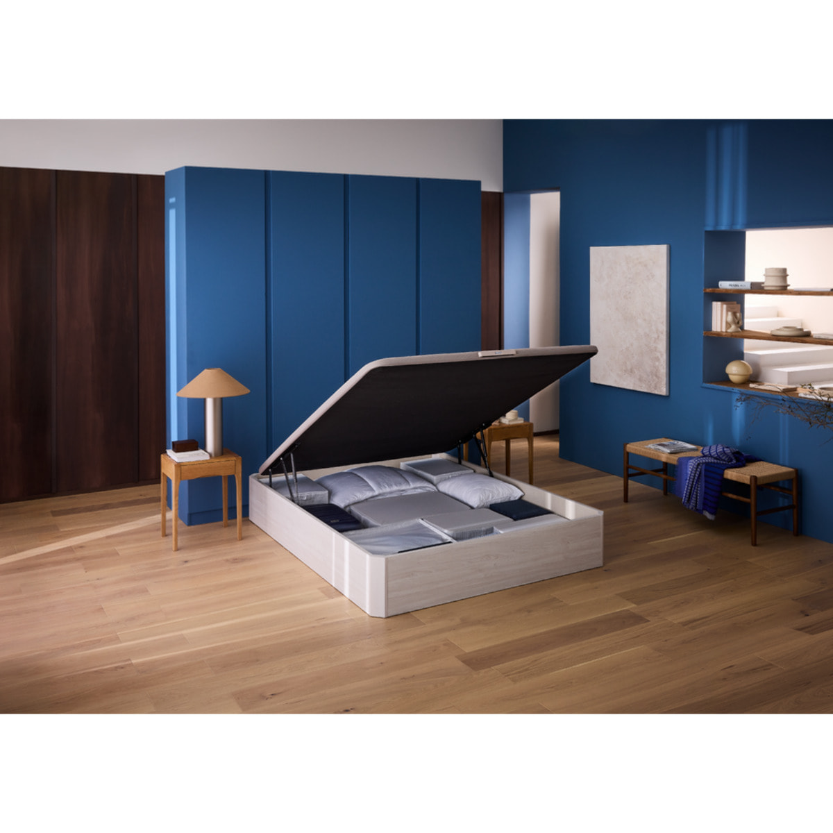 Sommier coffre SPACE UP 2 places|H 31 cm |confort ferme