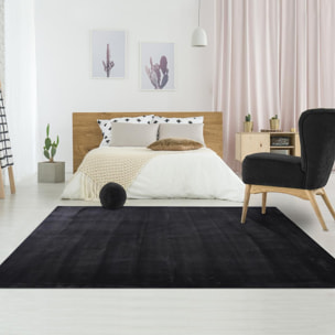 Tapis salon MITA, soft et soyeux, tapis uni à l'aspect Shaggy