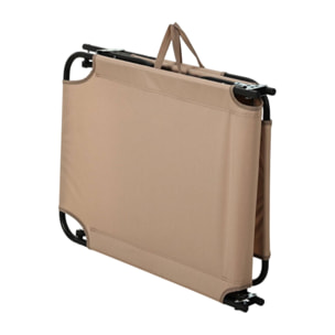 Well Home Tumbona Plegable en Color Crema 187x55x24,5cm para Disfrutar al Aire Libre