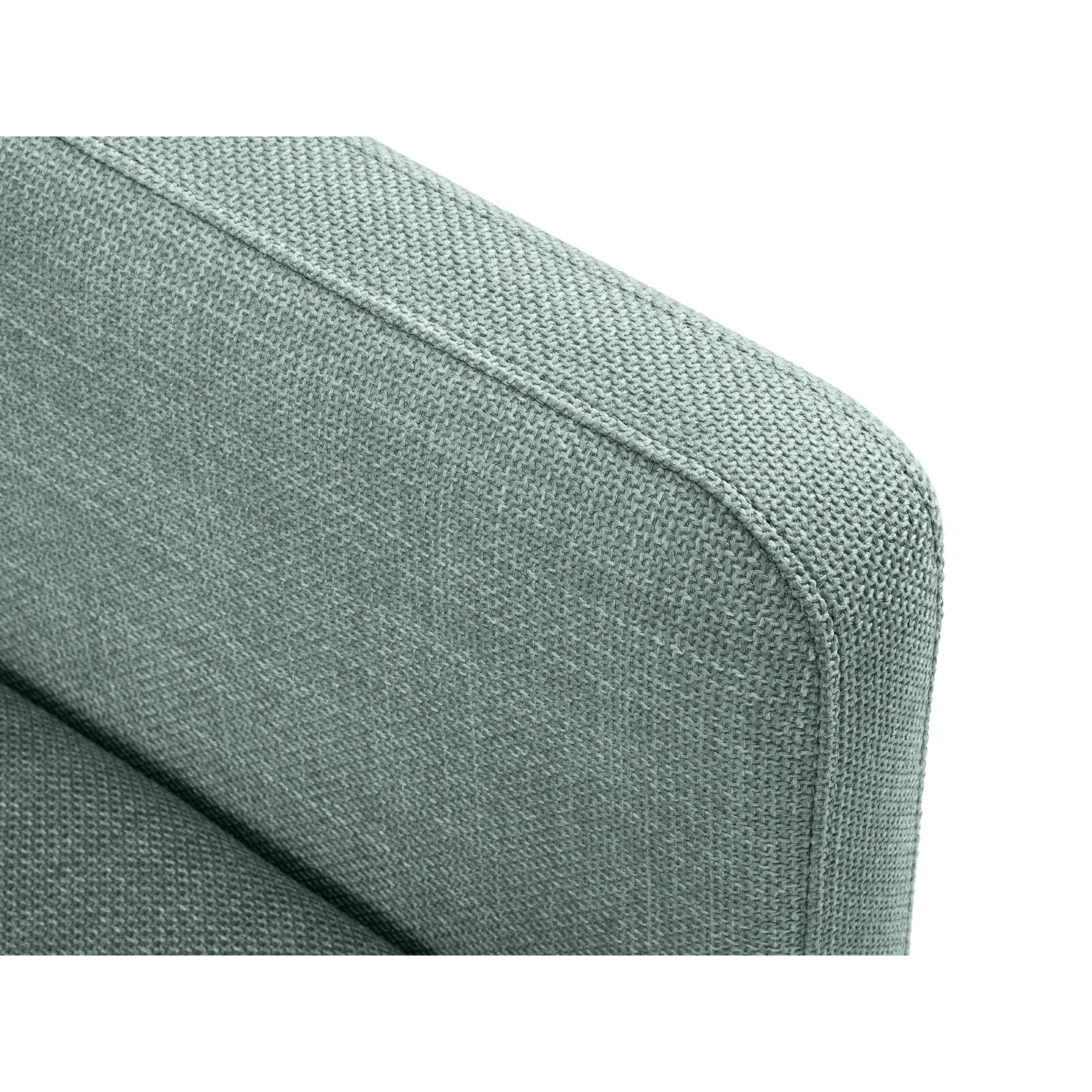 Canapé d'angle droit convertible avec coffre de rangement "Yanis" 5 places en tissu structurel menthe