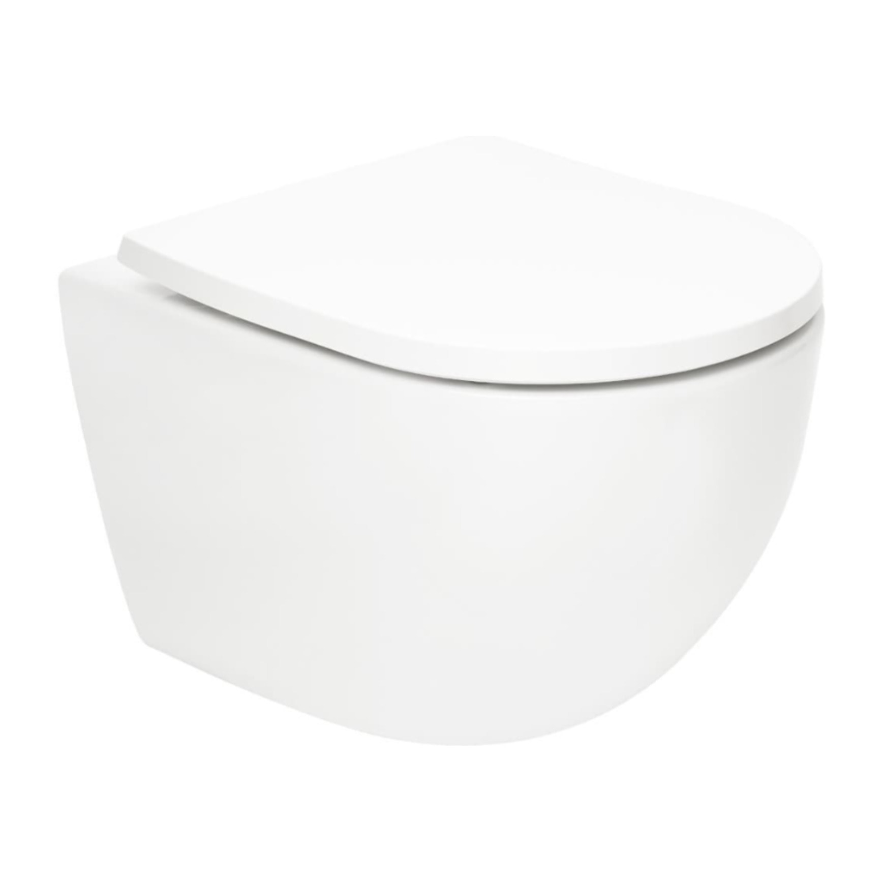 Cuvette WC suspendu sans bride Vortex - fixations invisibles - abattant frein de chute - blanc (SATFUS010RTORP)