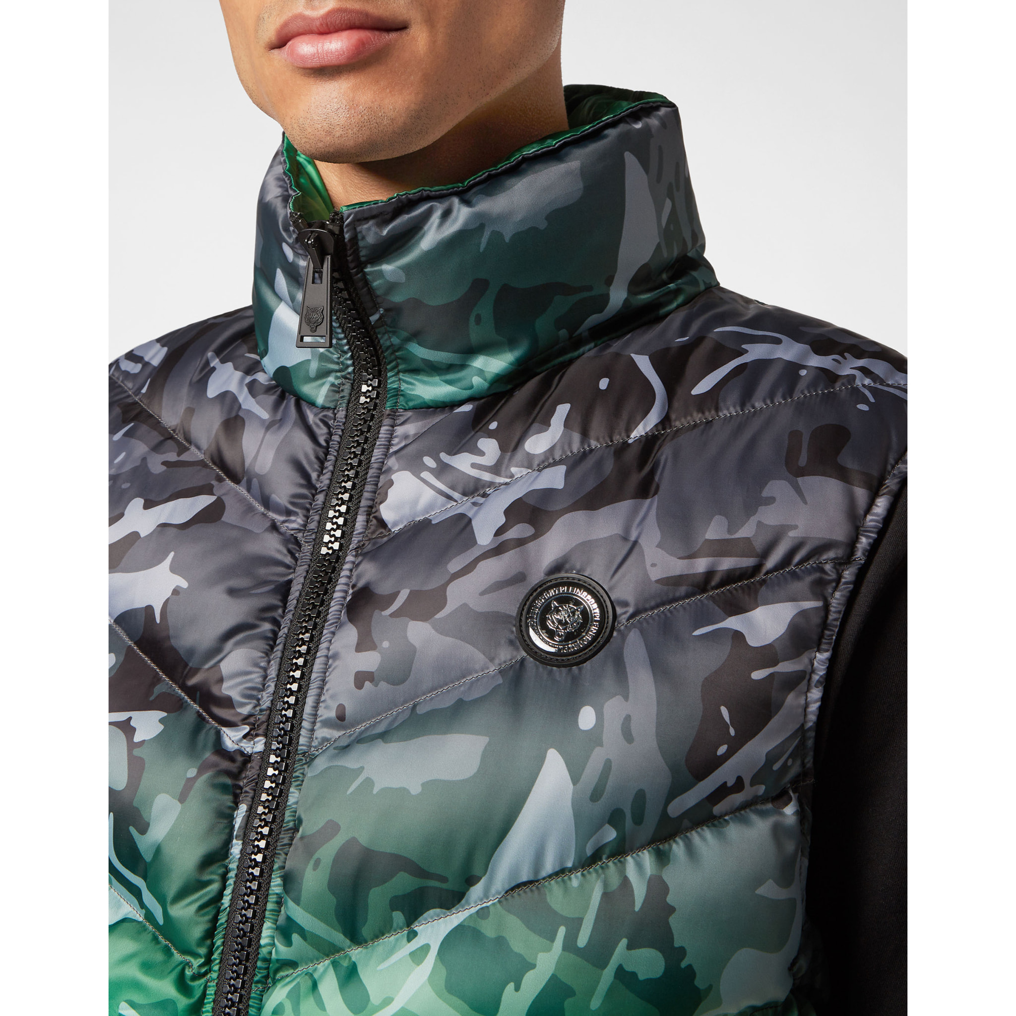PLEIN SPORT Gilet corto CAMOUFLAGE