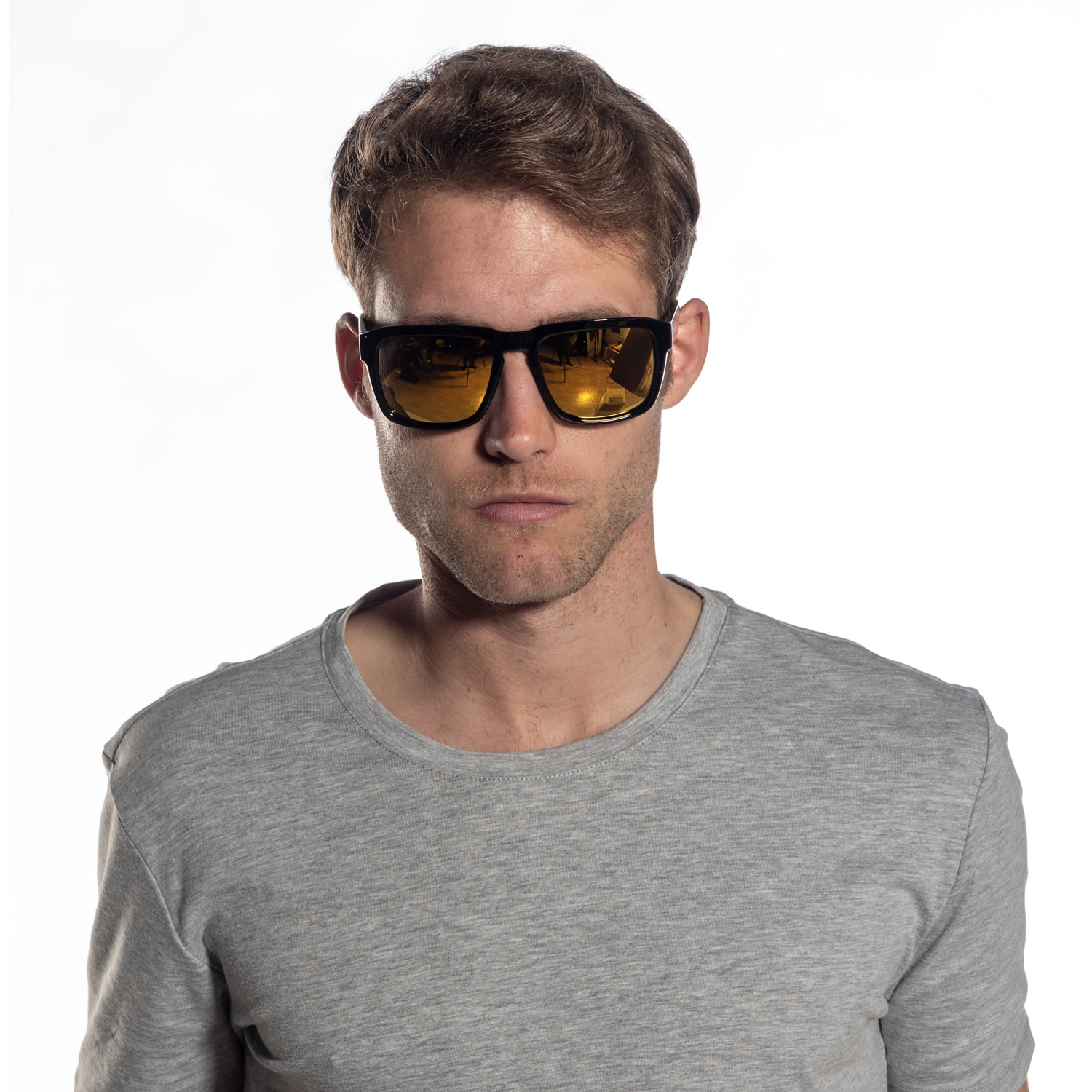 Gafas de sol PALO ALTO VERONA - Lente revo negro brillante y dorado
