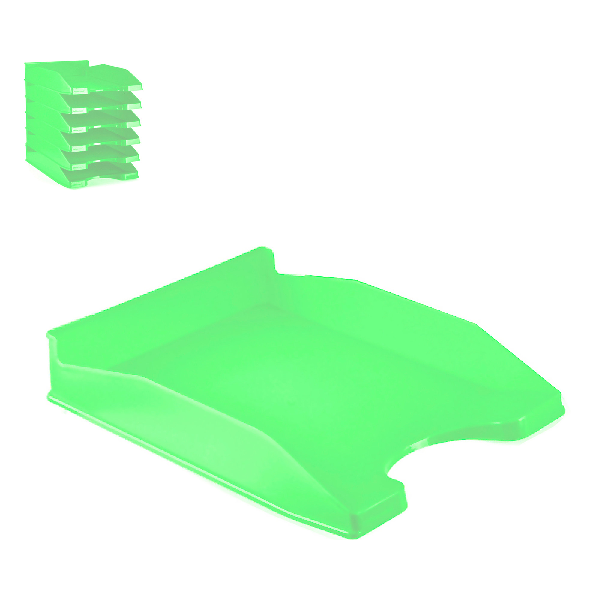 PACK 6 Uds. BANDEJA OFICINA VERDE MANZANA