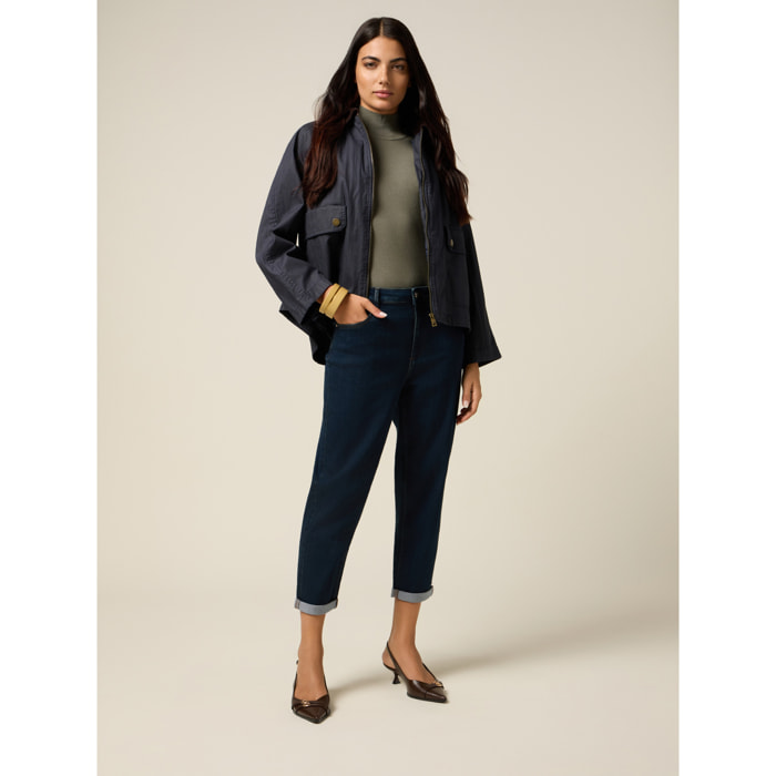 Oltre - Jeans boyslim de lavado azul oscuro - Azul