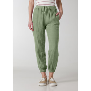 DEHA - Pantalone MIXED LINEN SWEATPANTS in cotone per donna