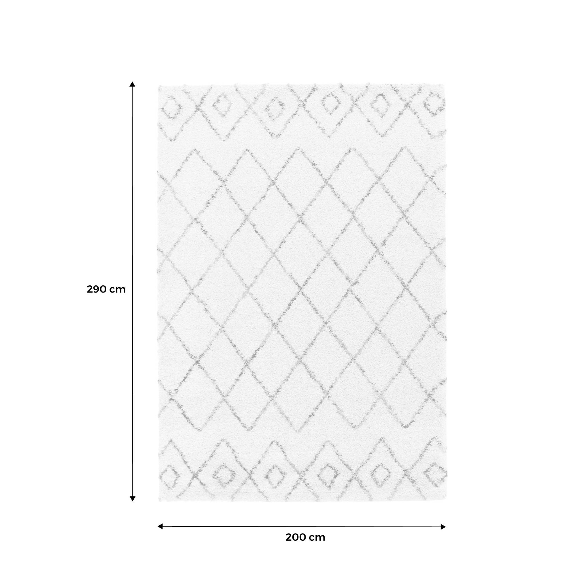 Tapis intérieur shaggy style berbère créme et multicolore BEVERLY