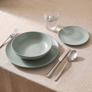 Servizio piatti 18 pezzi in ceramica - SALVIA